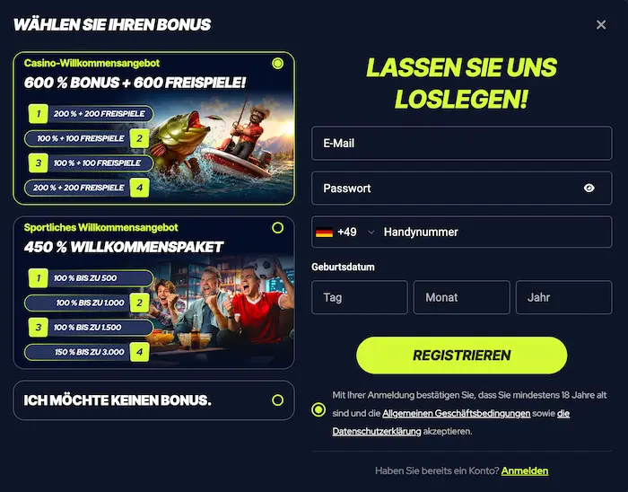 BetBeast Anmeldung reg